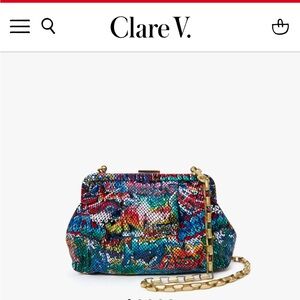 Clare V. Sissy Crossbody in Python Grafitti